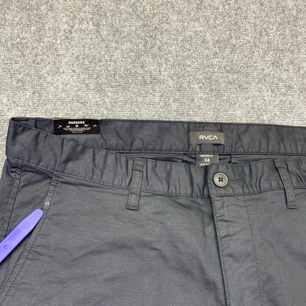 RVCA Daggers Tech Chino 2 Mens Slim Fit Pants‎ Black AVYNP00214 Size 34 NWT